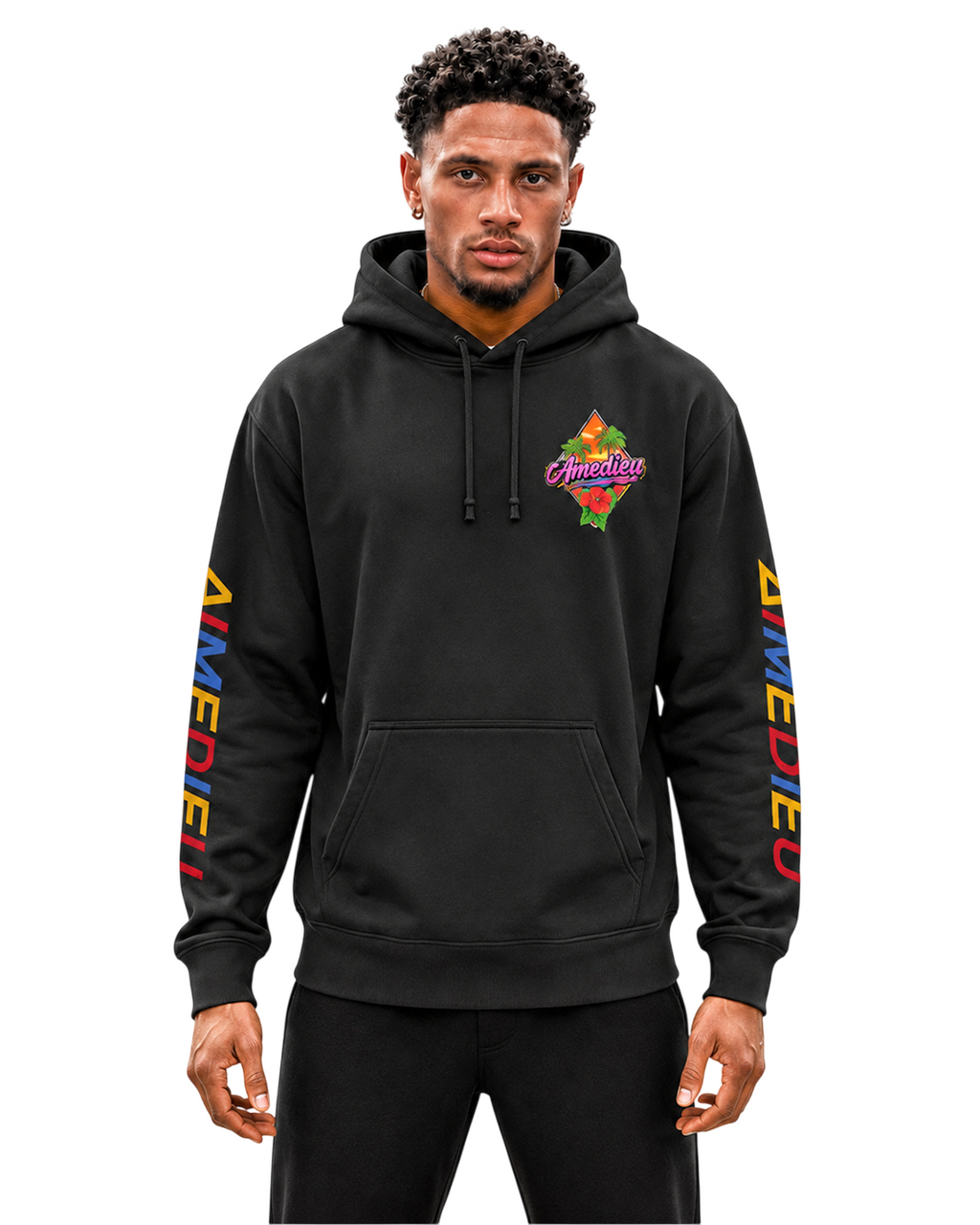 Relaxed Graphic Print Hoodie AIMEDIEU