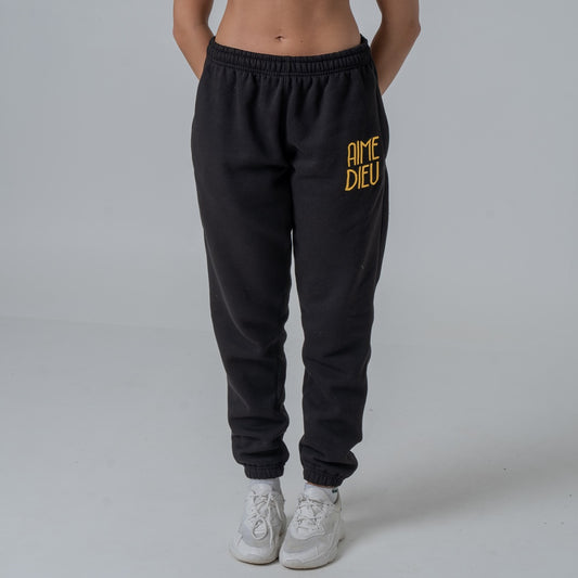 AIME DIEU Black Unisex Joggers | Relaxed Fit Joggers