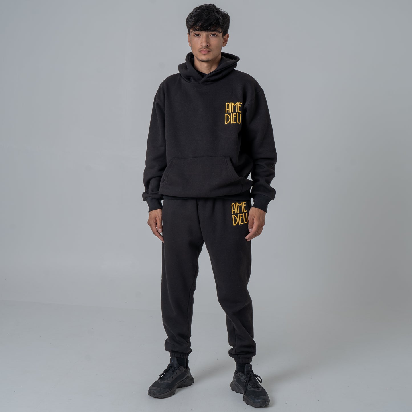 AIME DIEU Black Unisex Joggers | Relaxed Fit Joggers