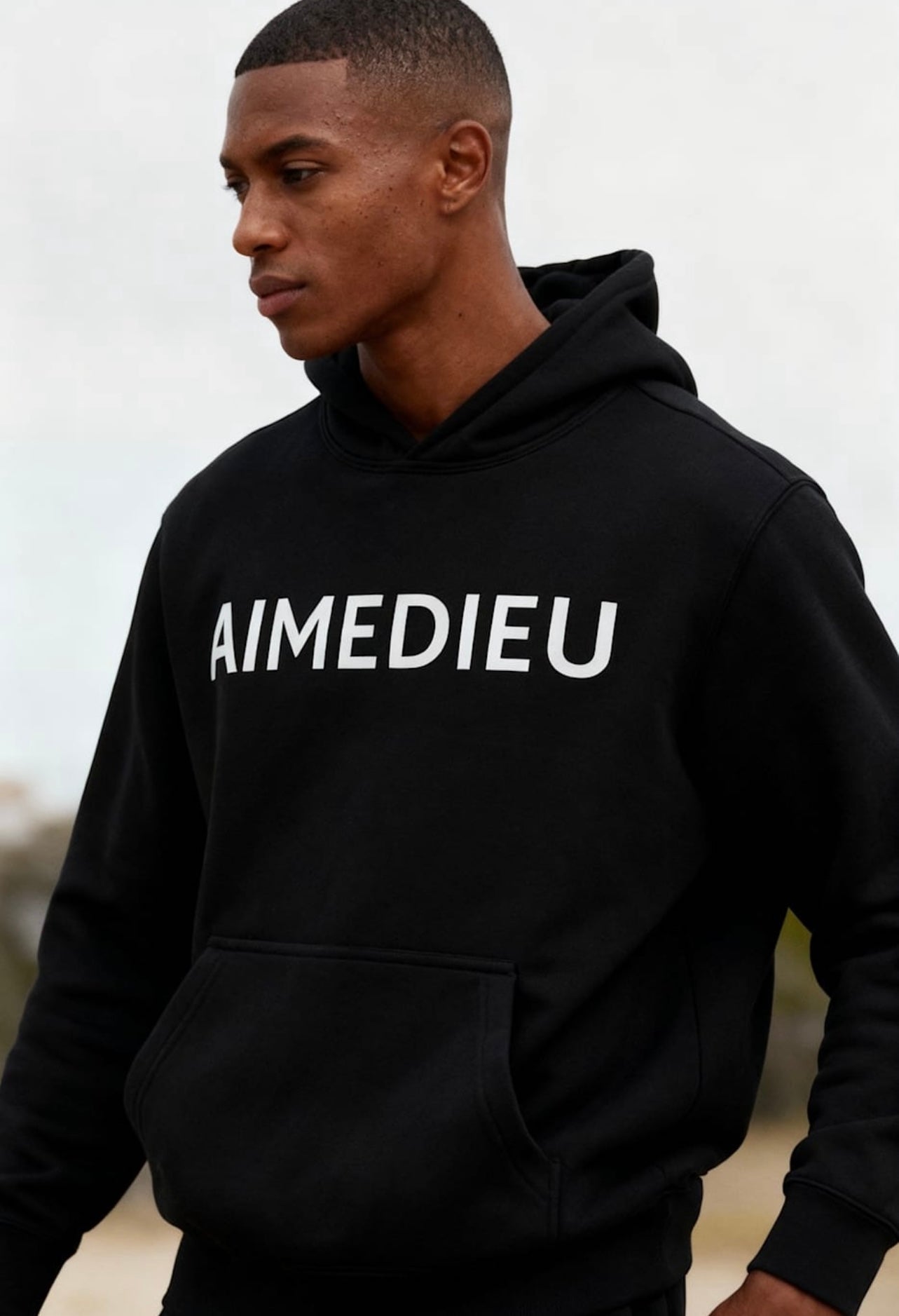 AIMEDIEU Black Oversized Hoodie