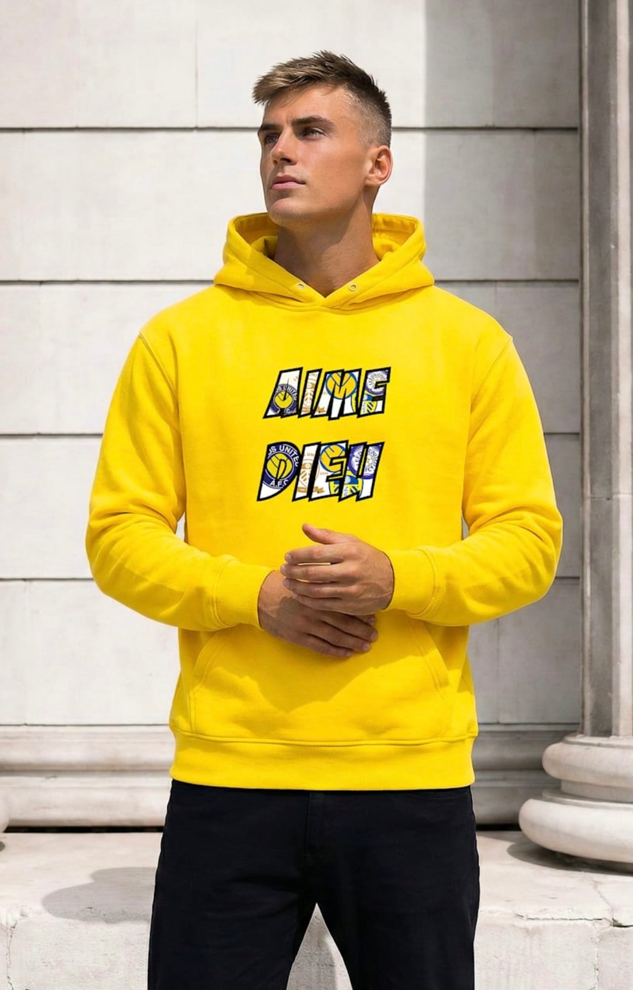 LUFC X AD Yellow Hoodie