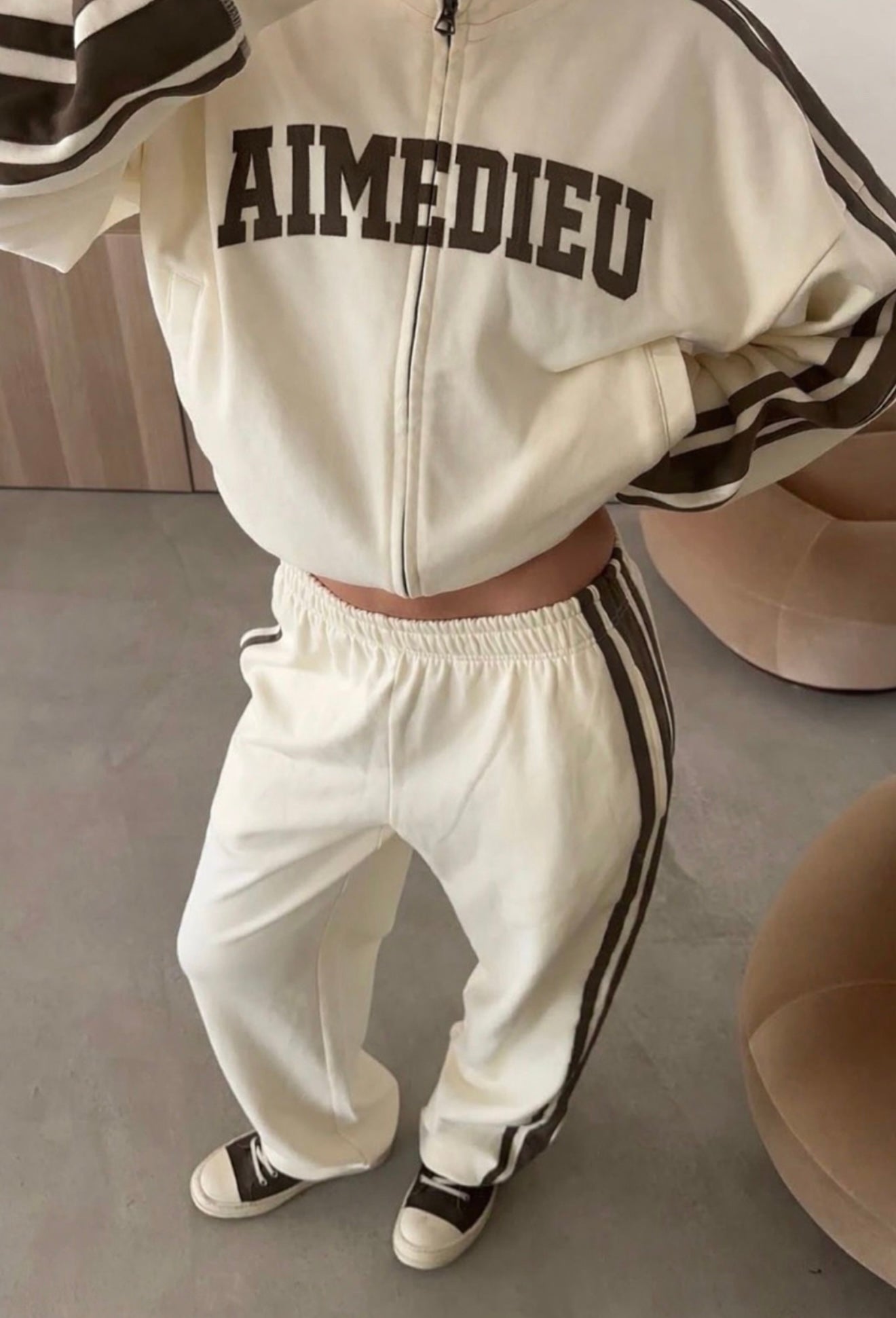 Women's Zip-Up Top & Joggers Airport Tracksuit Set