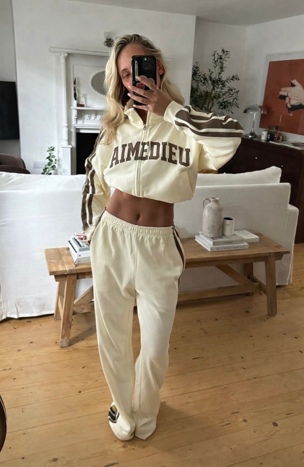 Women's Zip-Up Top & Joggers Airport Tracksuit Set