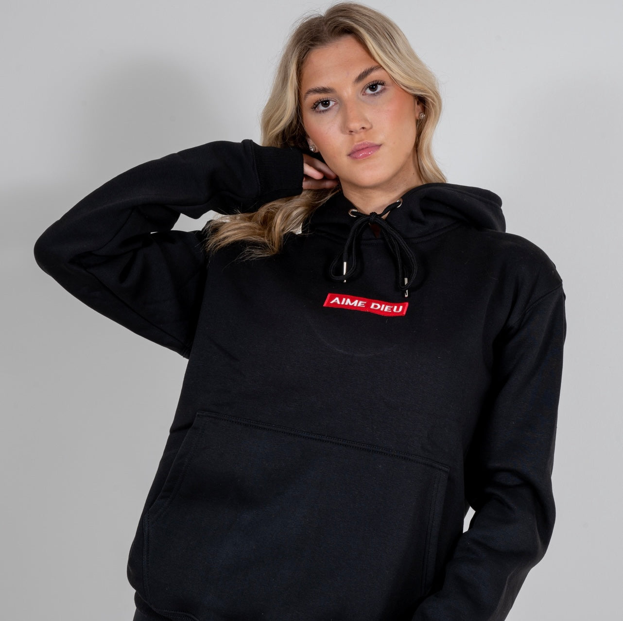 Ladies Red Box Hoodie