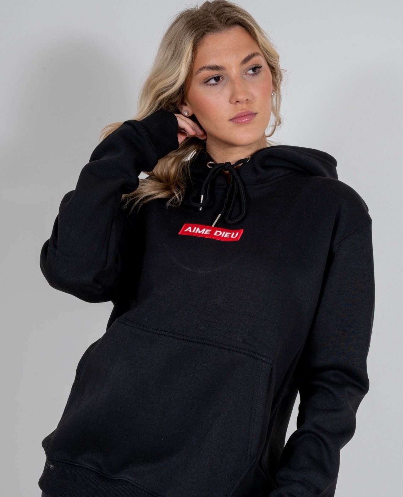 Ladies Red Box Hoodie