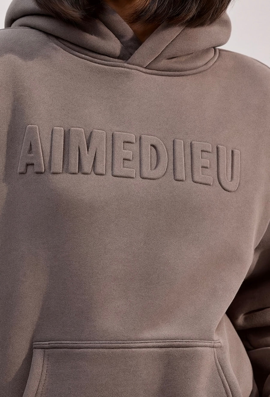 Womens 3D Puff Print Oversized Hoodie AIMEDIEU
