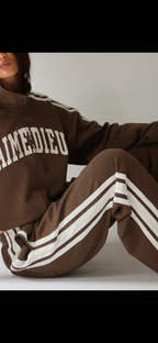 Women's Zip-Up Top & Joggers Airport Tracksuit Set