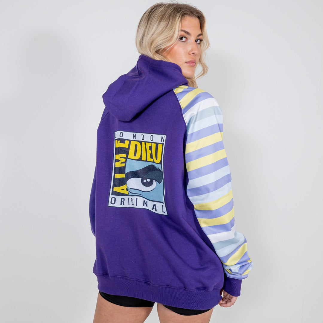 AIME DIEU Purple Hoodie | Cool Pop Art Hoodie