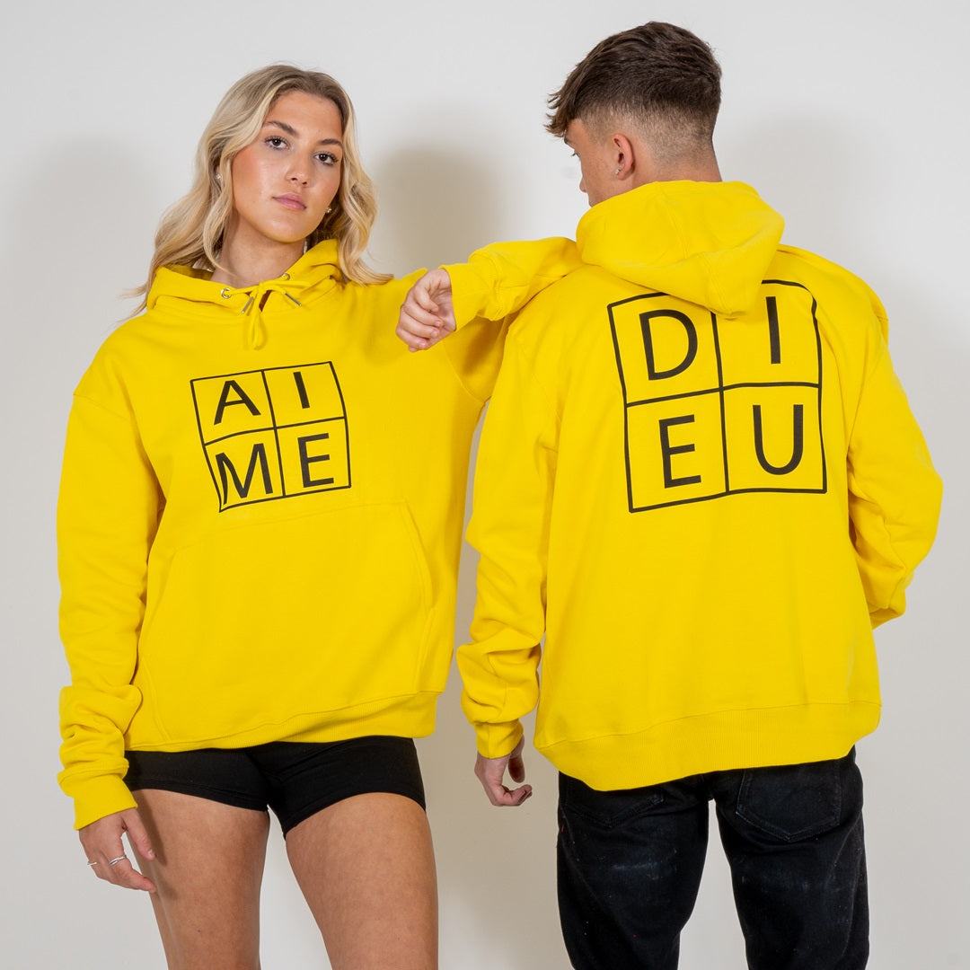 AIME DIEU Square Logo Hoodie | Square Box Hoodie