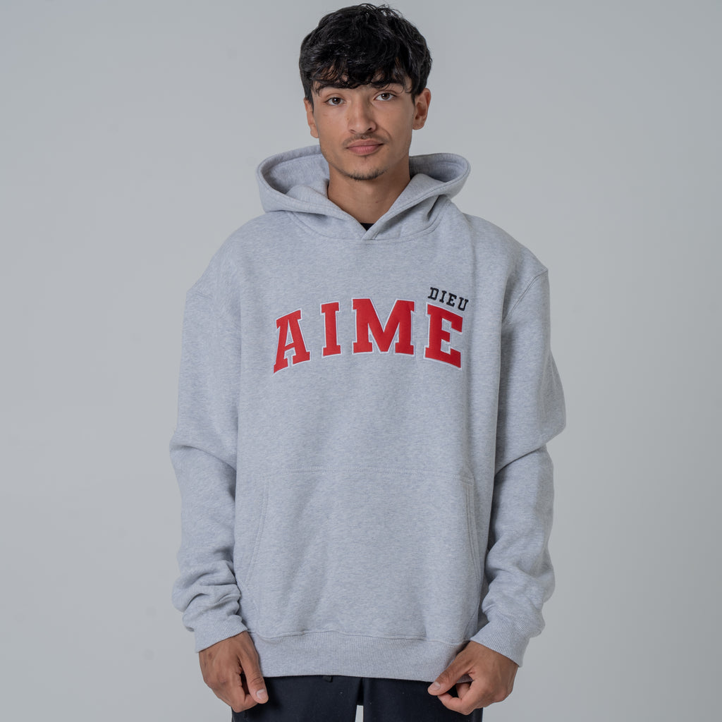 AIMEDIEU Red Block Hoodie