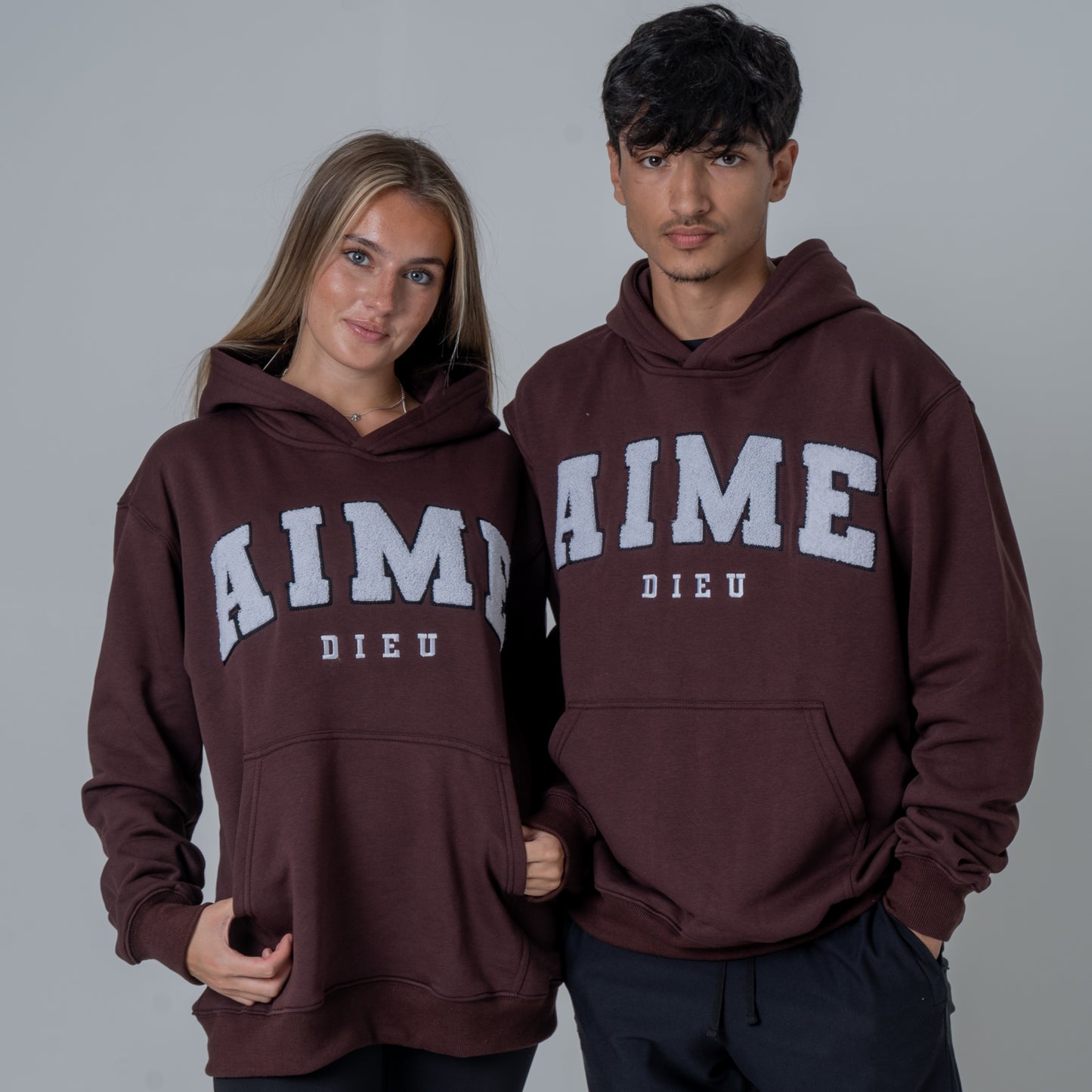 Amie Dieu Brown Essentials Hoodie - Chenille Hoodie