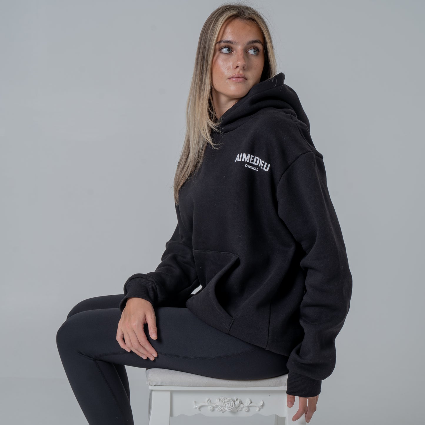 Aime Dieu Classic Black Essential Hoodies