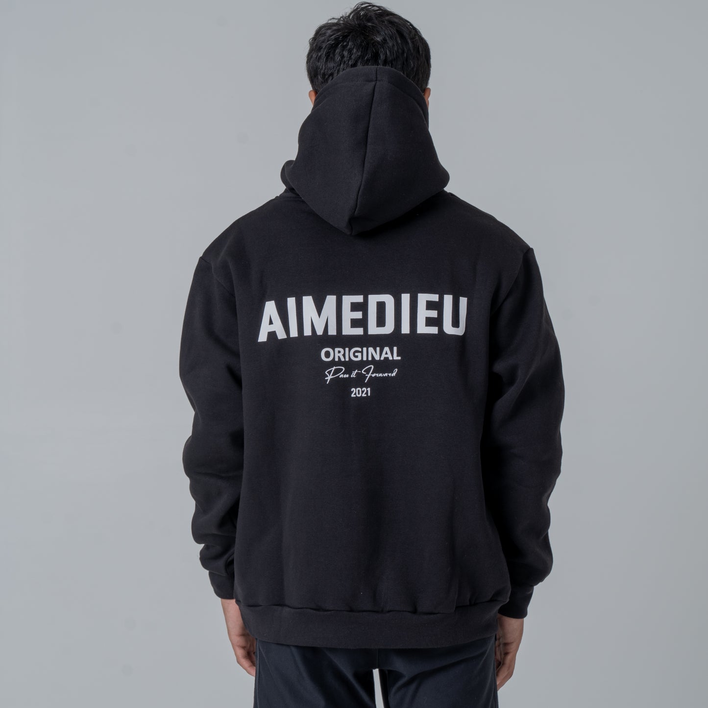 Aime Dieu Classic Black Essential Hoodies