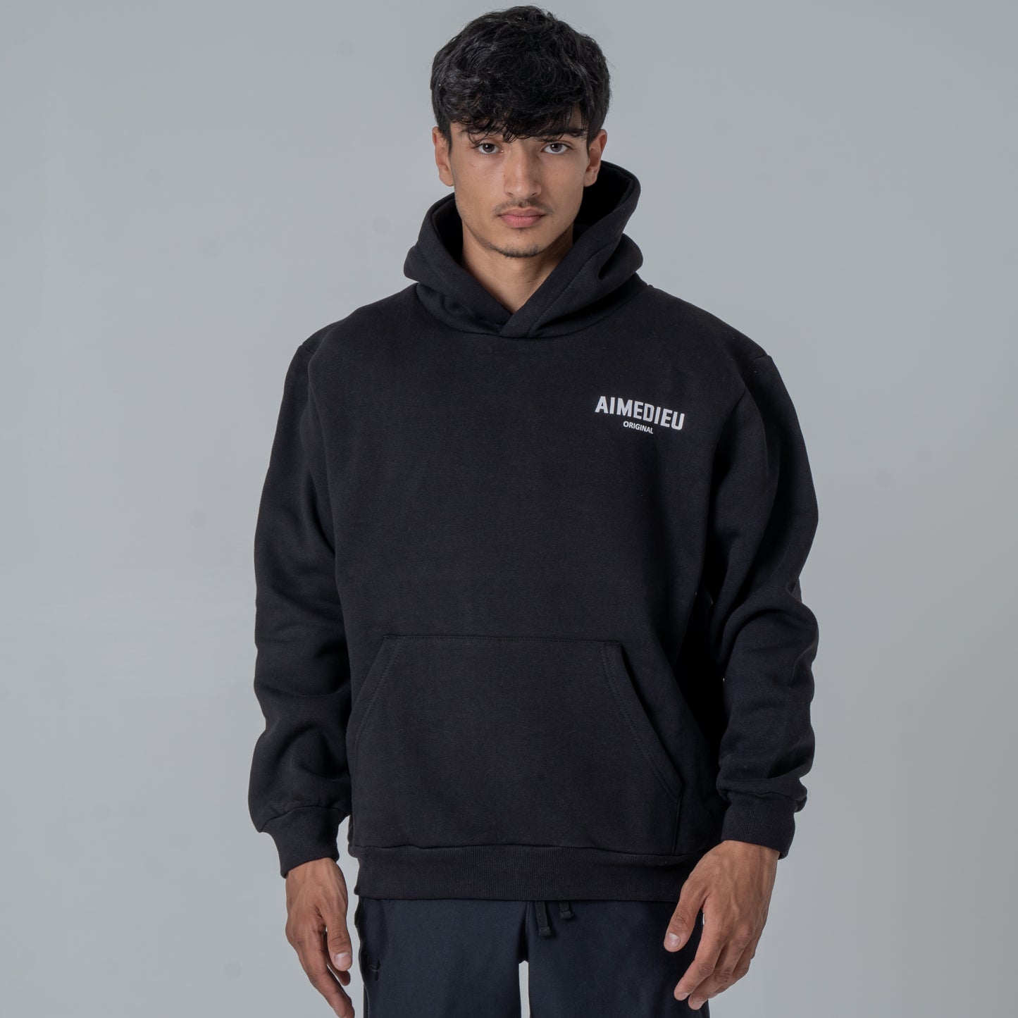 Aime Dieu Classic Black Essential Hoodies