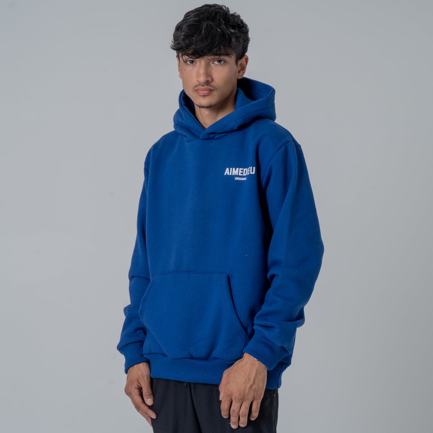 Aime Dieu Royal Blue Hoodie - Classic Regular Hoodies