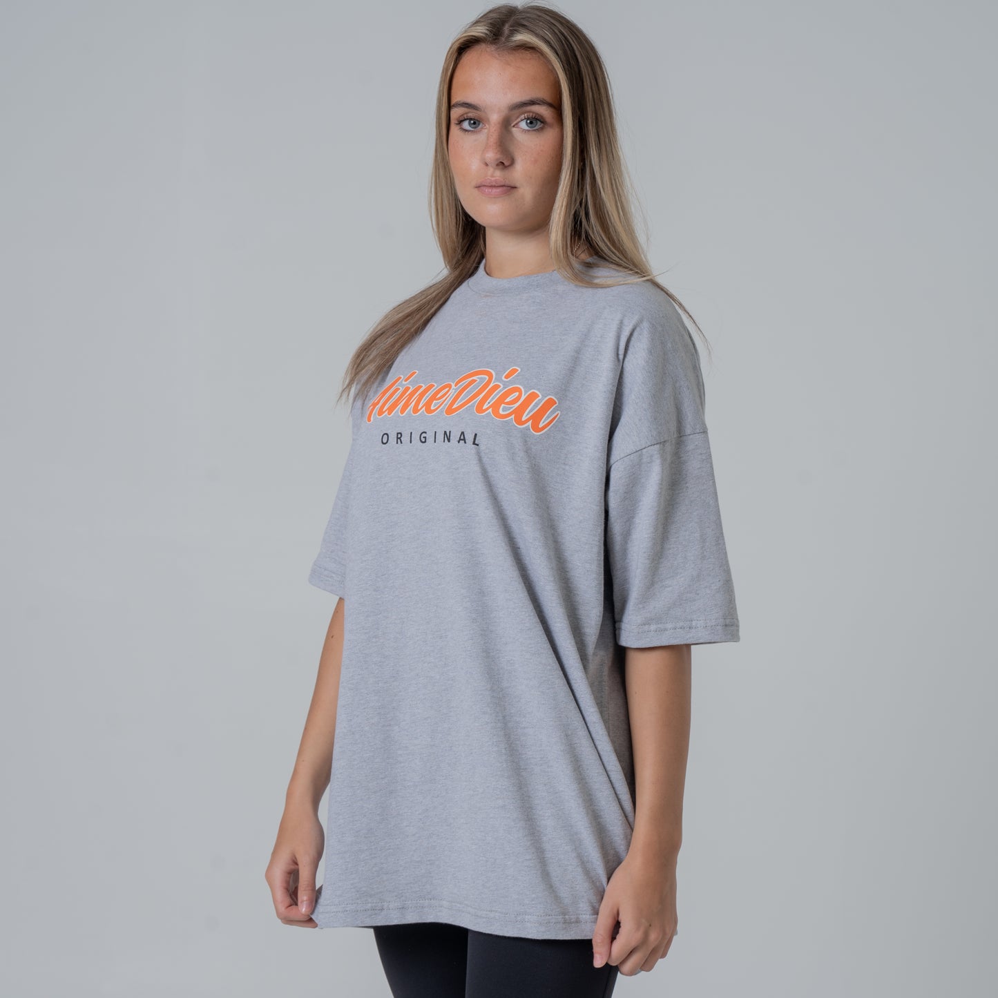 Aime Dieu Grey Oversized T-Shirt – LA lakers Unisex