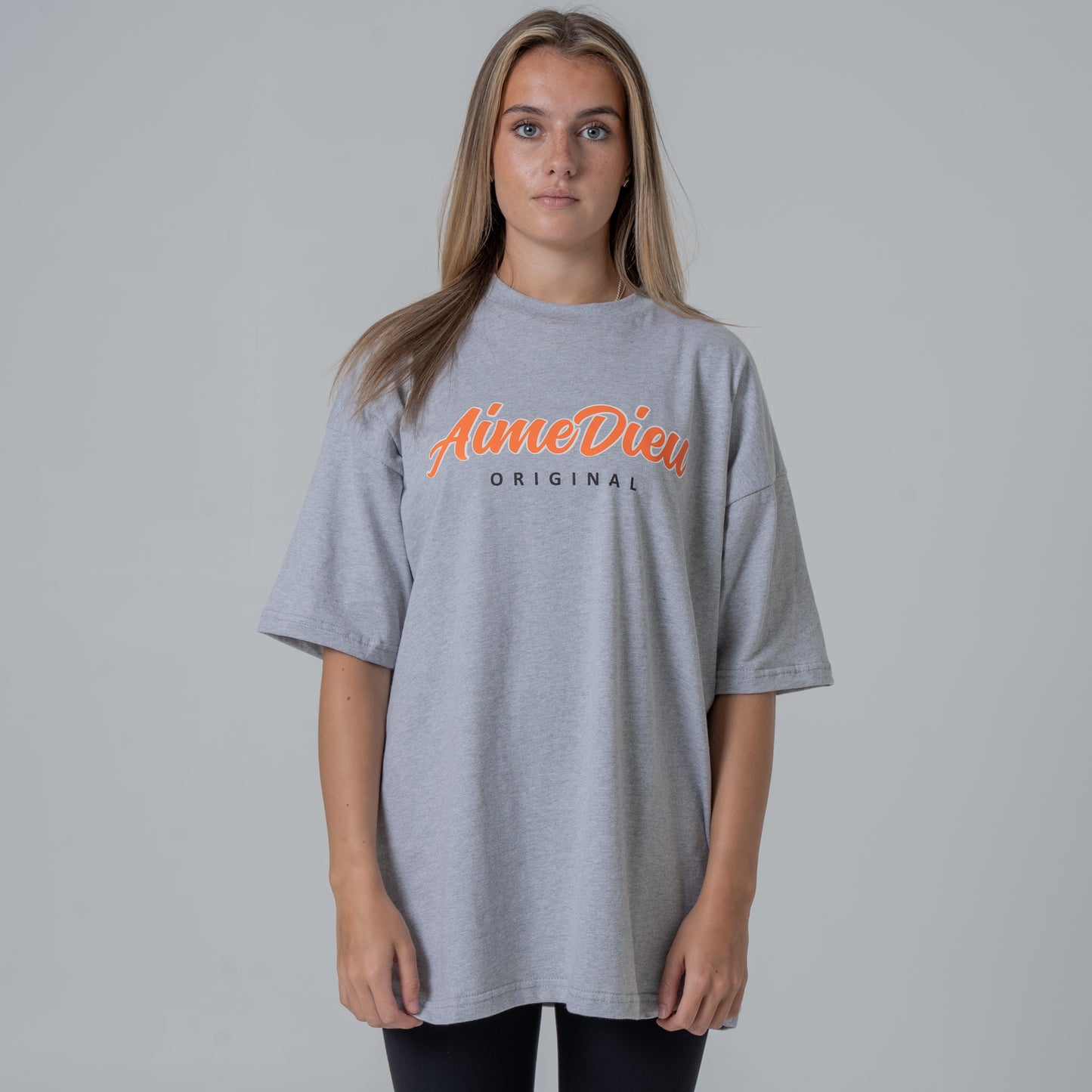 Aime Dieu Grey Oversized T-Shirt – LA lakers Unisex