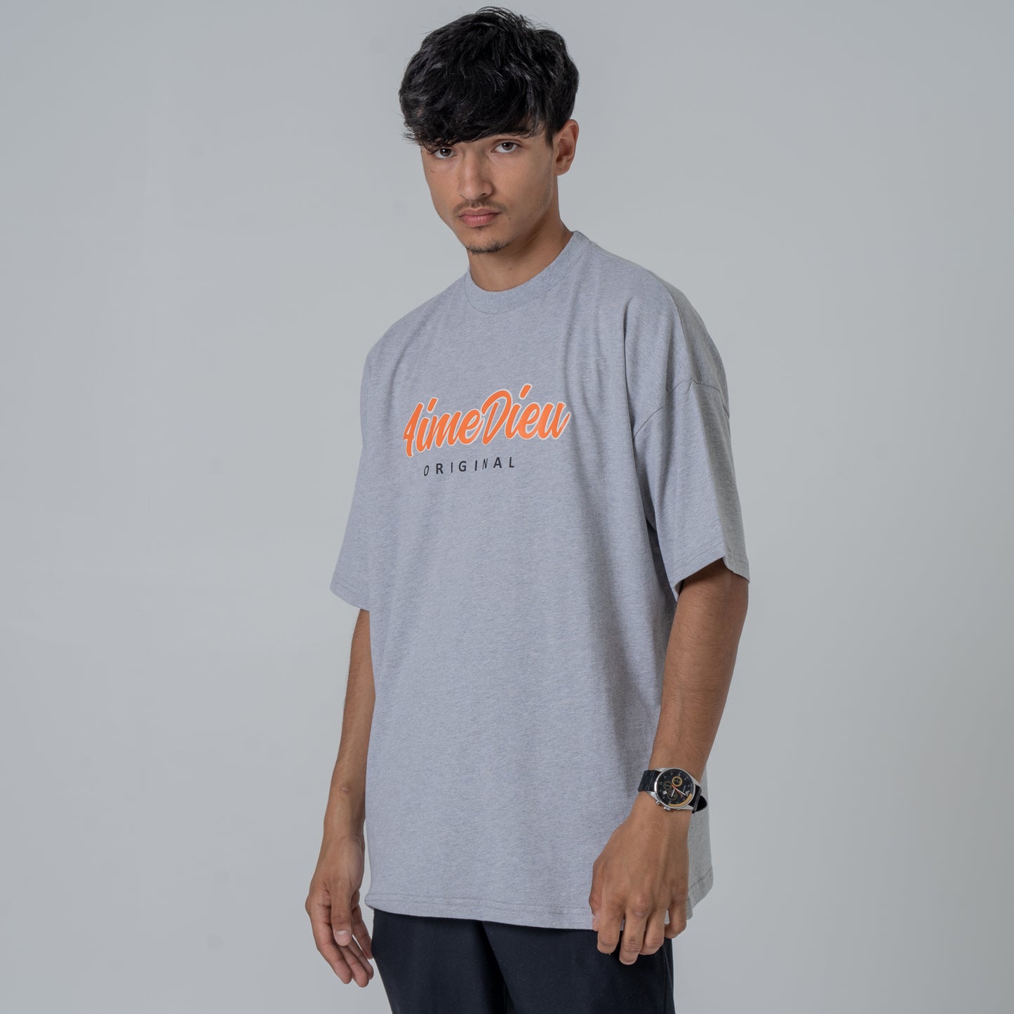 Aime Dieu Grey Oversized T-Shirt – LA lakers Unisex