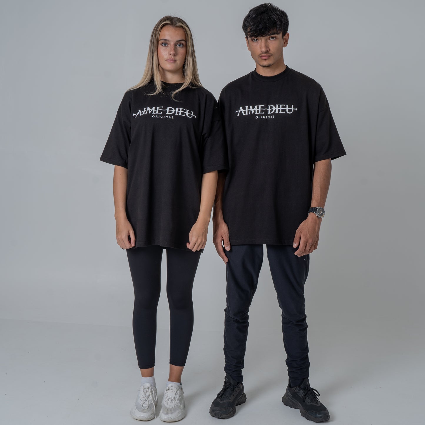 Aime Dieu Black Oversized T-Shirt | Strike T-shirt Unisex