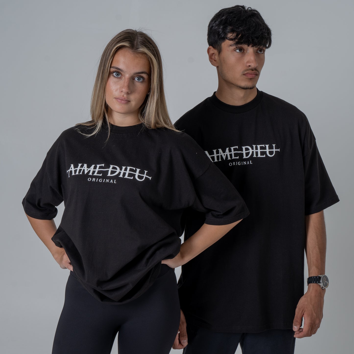 Aime Dieu Black Oversized T-Shirt | Strike T-shirt Unisex