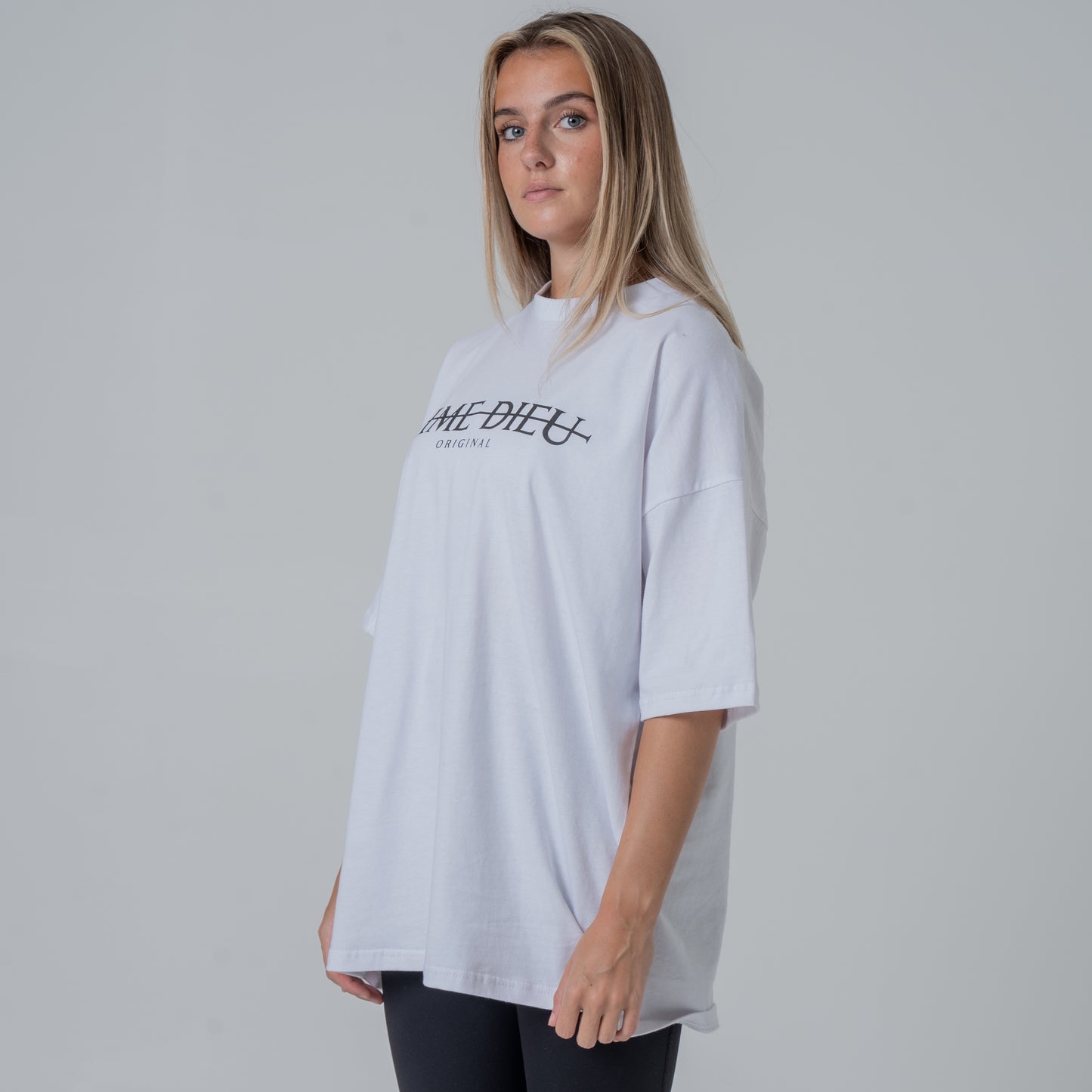 Aime Dieu White Oversized T-Shirt | Strike T-Shirt Unisex